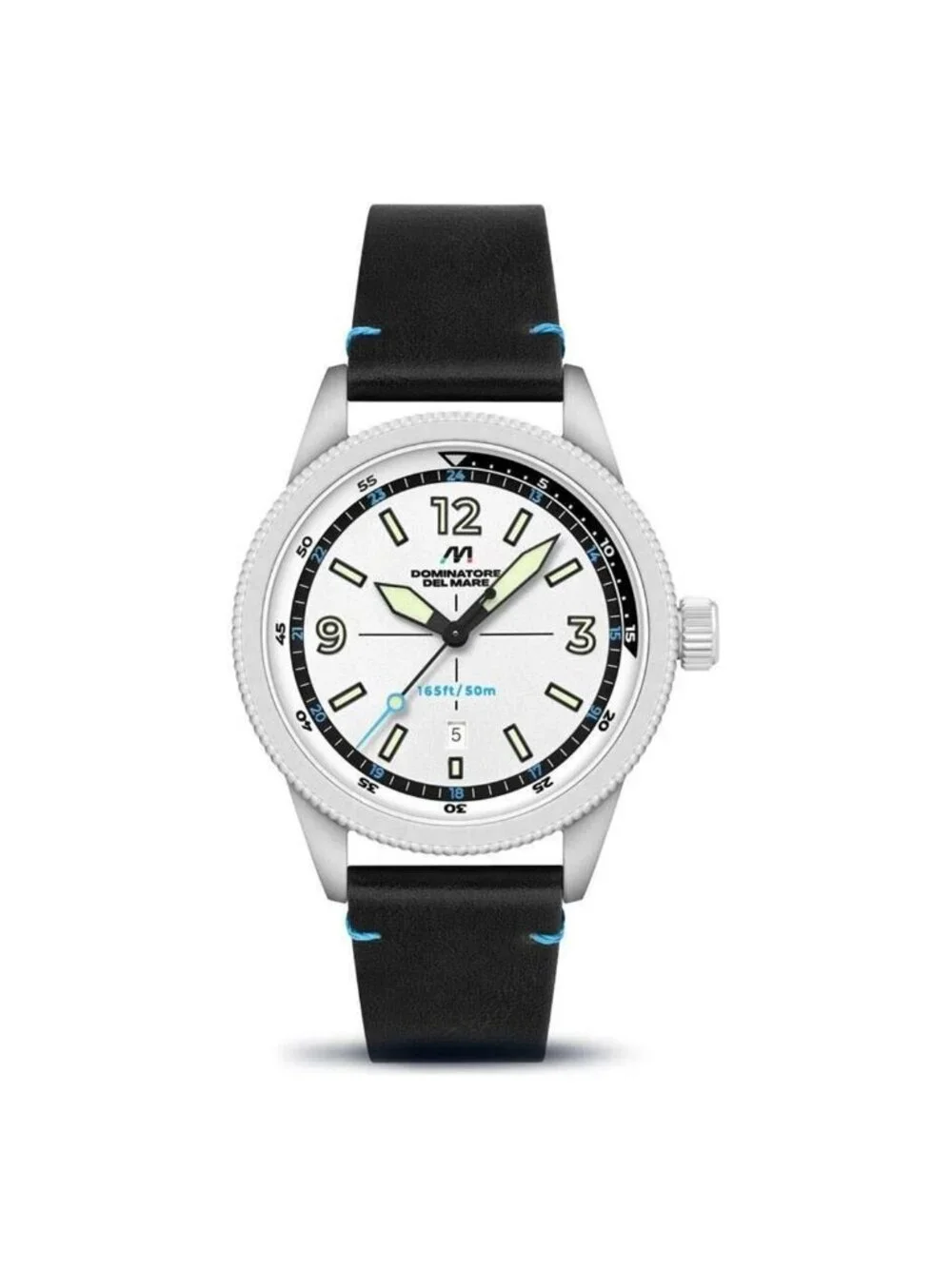 NWT Dominatore Del Mare Aviatore Quartz White Dial Men's Watch